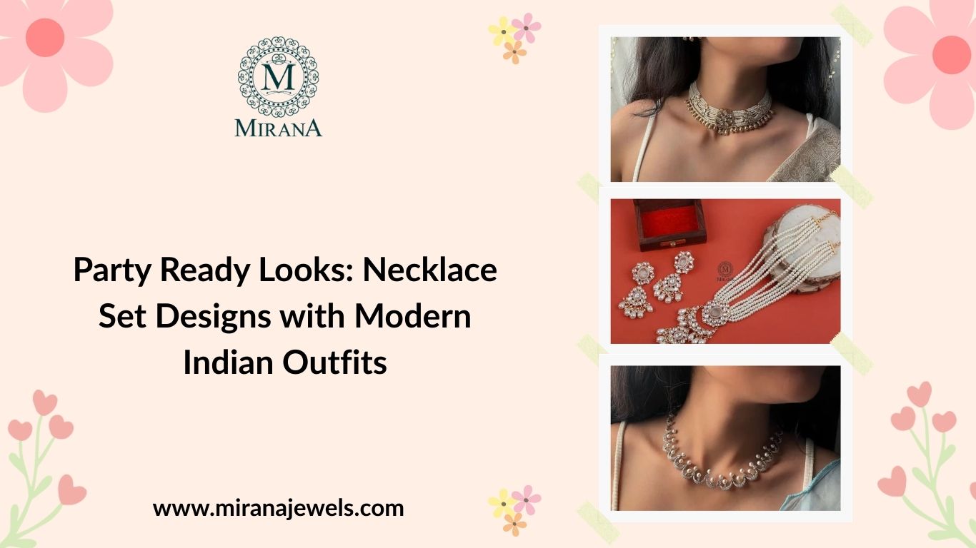 Party Ready Looks: Necklace Set Designs with Modern Indian Outfits