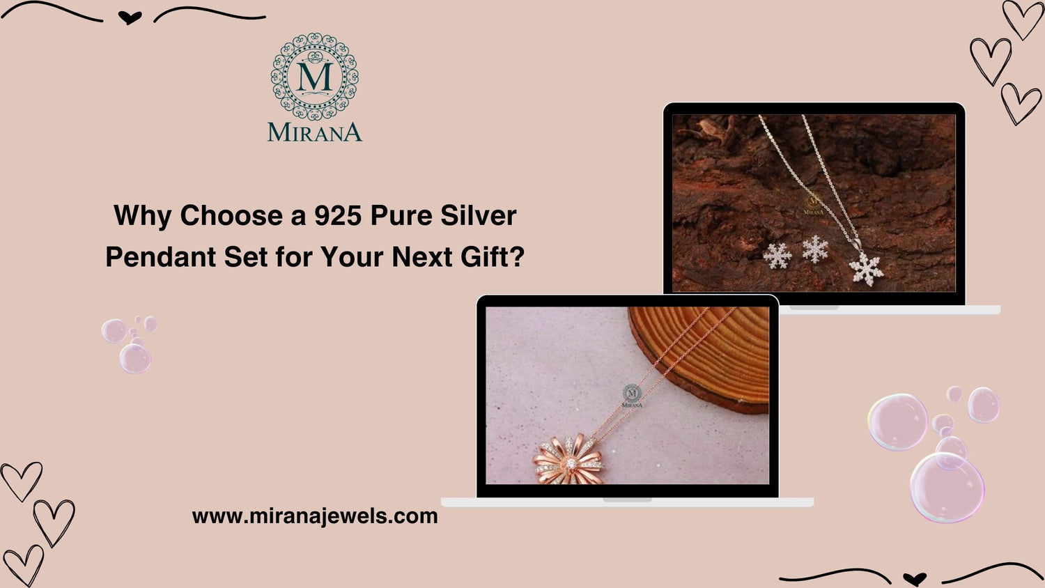 Pure Silver Pendant Set