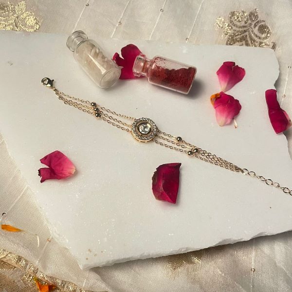 Chiraj Polki Rakhi Designer Bracelet