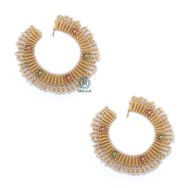 Mahita Pearl Antique Designer Anklets