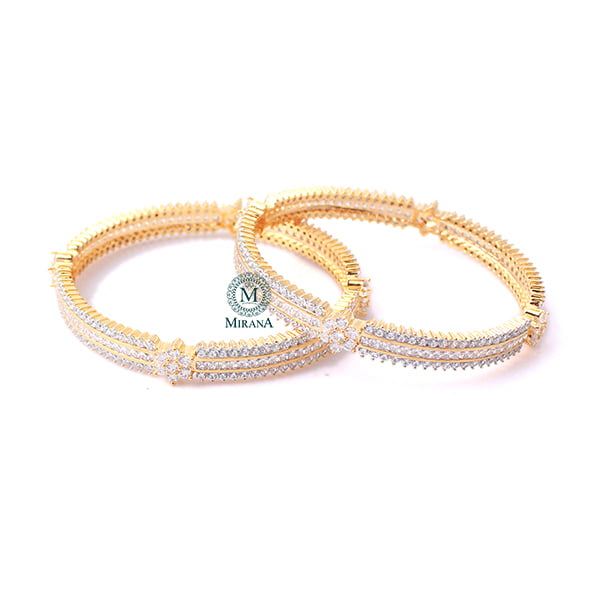 Begonia CZ Designer Bangles