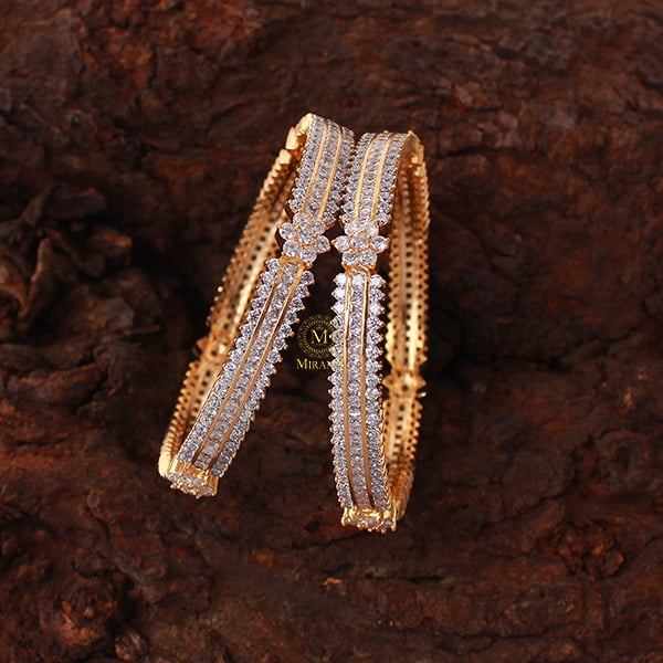Begonia CZ Designer Bangles