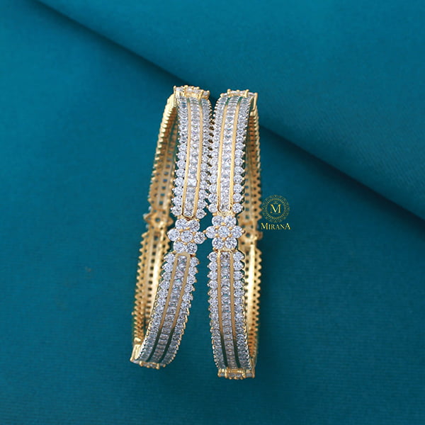 Begonia CZ Designer Bangles