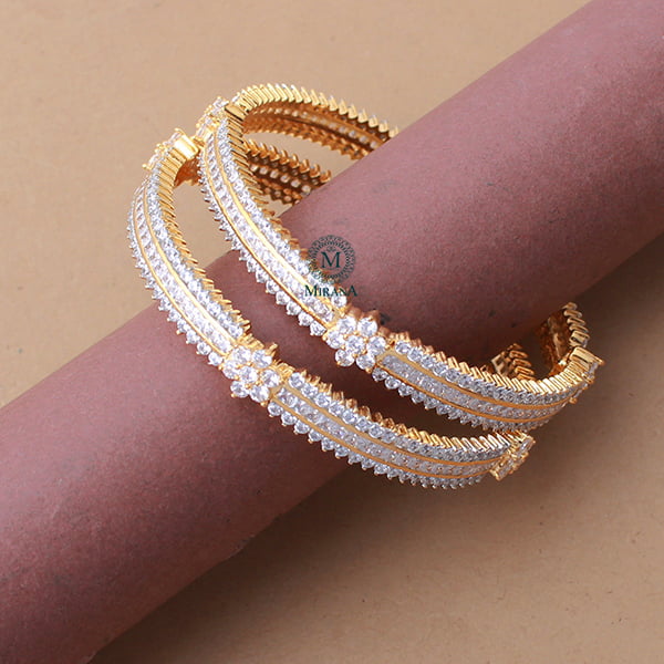 Begonia CZ Designer Bangles