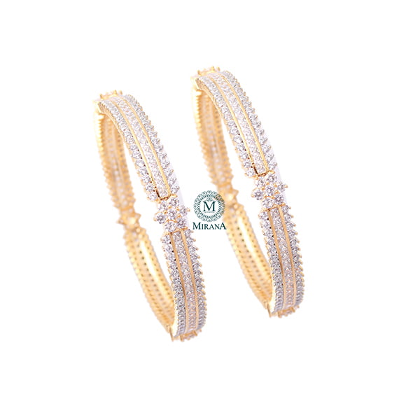 Begonia CZ Designer Bangles