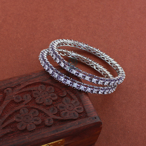 Dania Lavender CZ Designer Bangles
