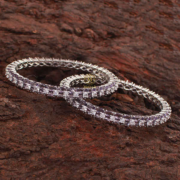 Dania Lavender CZ Designer Bangles