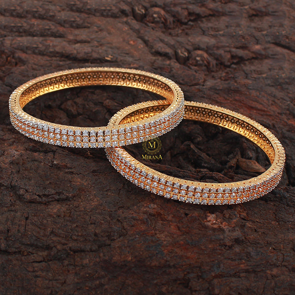 Solana CZ Designer Bangles