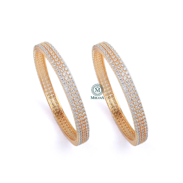 Solana CZ Designer Bangles