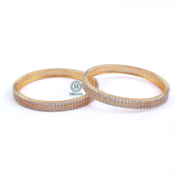 Solana CZ Designer Bangles