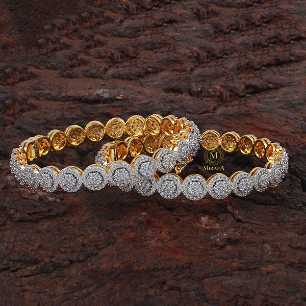 Lillian CZ Designer Bangles