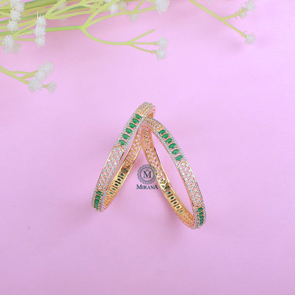 Bailey Green CZ Designer Bangles
