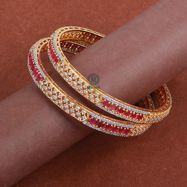 Bailey Ruby CZ Designer Bangles