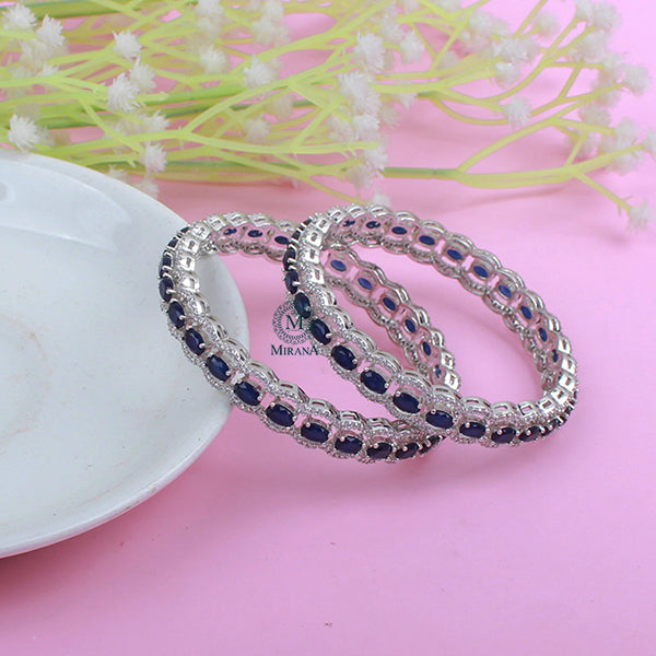 Laura Sapphire Blue Designer Bangles