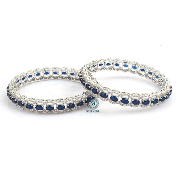 Laura Sapphire Blue Designer Bangles