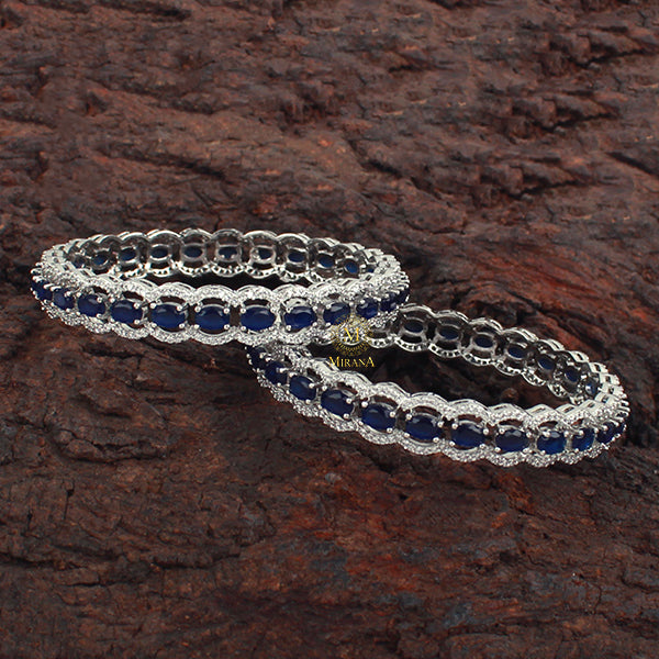 Laura Sapphire Blue Designer Bangles