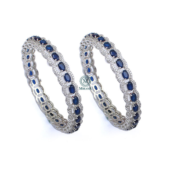 Laura Sapphire Blue Designer Bangles