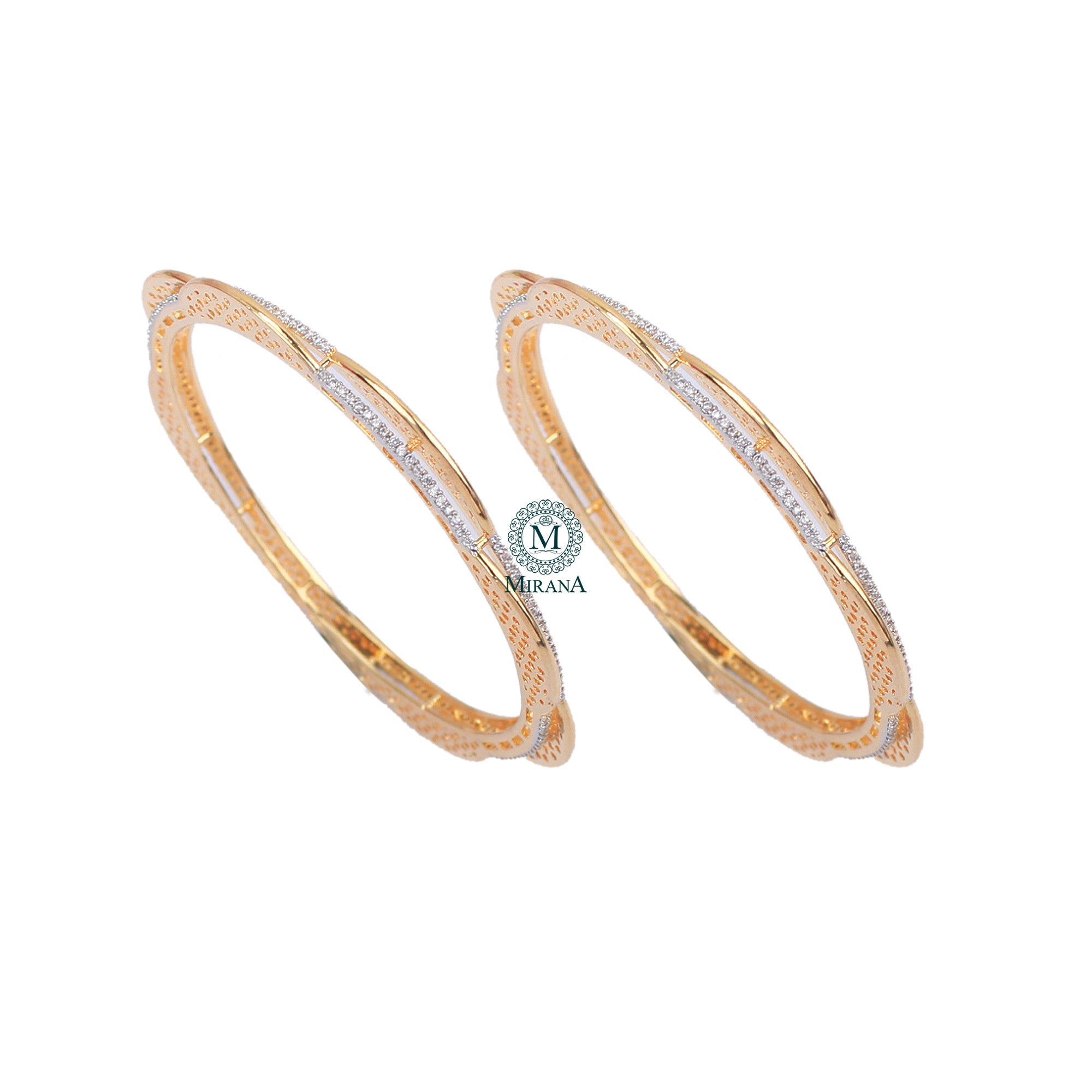 Ruthie CZ Designer Bangles