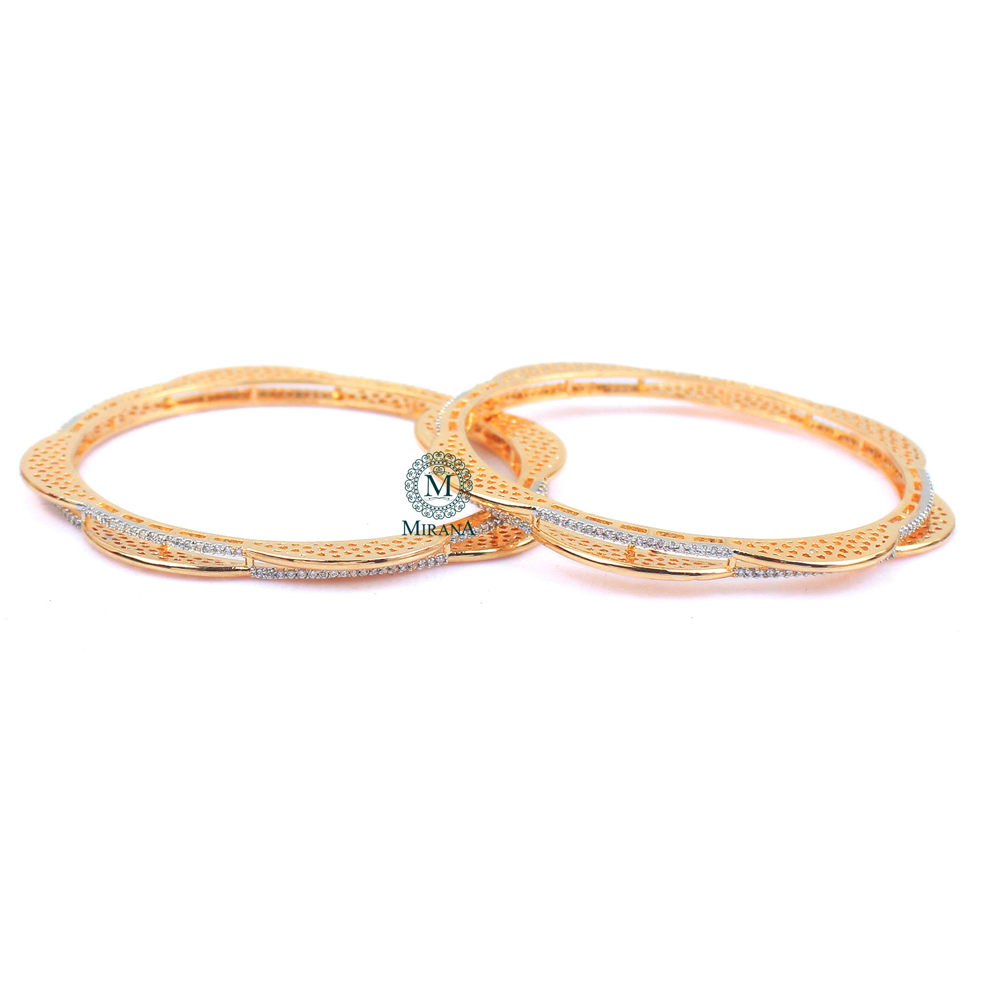 Ruthie CZ Designer Bangles