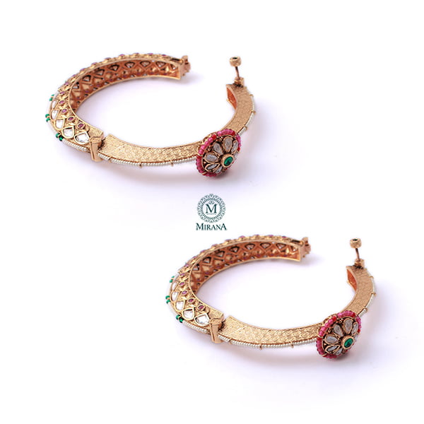 Roshita Ruby Green Antique Designer Bangles