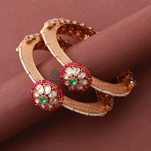Roshita Ruby Green Antique Designer Bangles