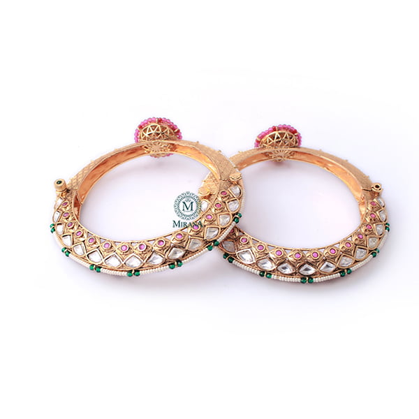 Roshita Ruby Green Antique Designer Bangles
