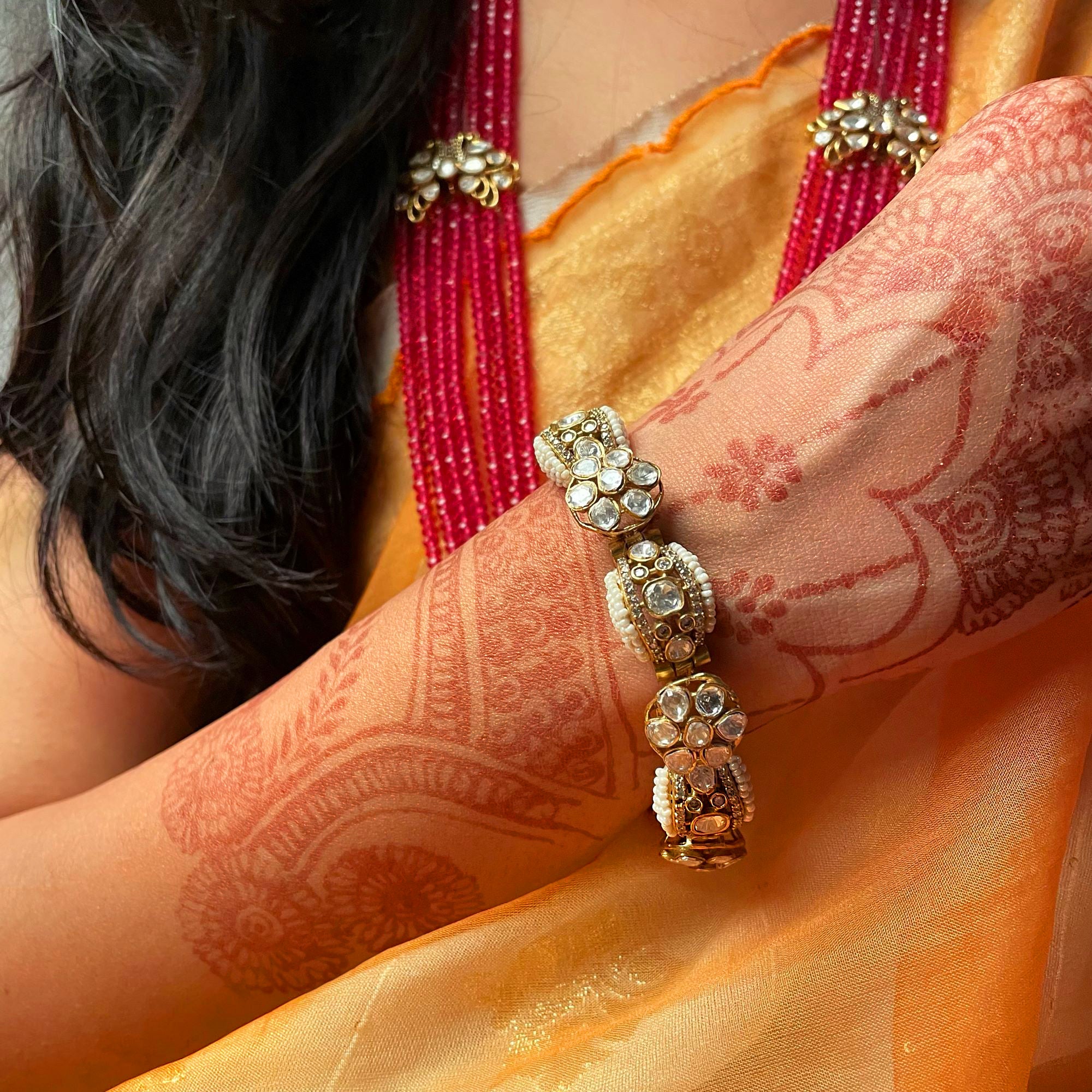 Malvika Kundan Polki Bridal Bracelet