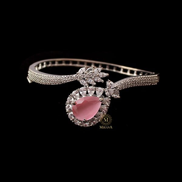 Bella Pastel Pink CZ Designer Bracelet
