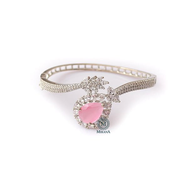 Bella Pastel Pink CZ Designer Bracelet
