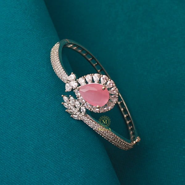 Bella Pastel Pink CZ Designer Bracelet