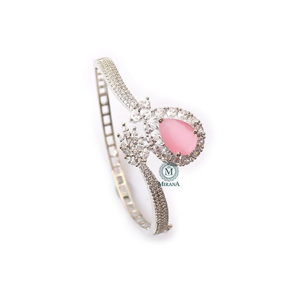 Bella Pastel Pink CZ Designer Bracelet