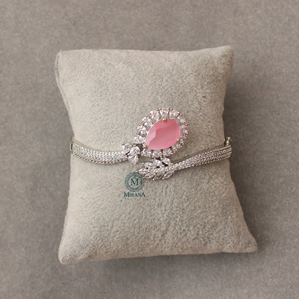 Bella Pastel Pink CZ Designer Bracelet