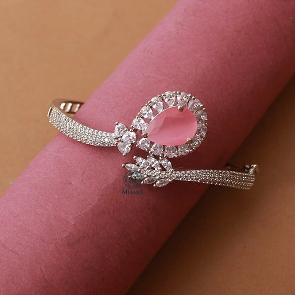 Bella Pastel Pink CZ Designer Bracelet