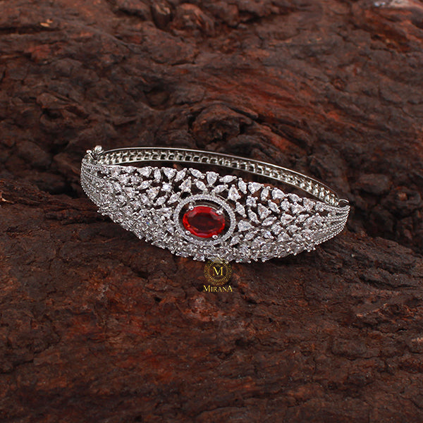 Naisha Ruby CZ Designer Bracelet