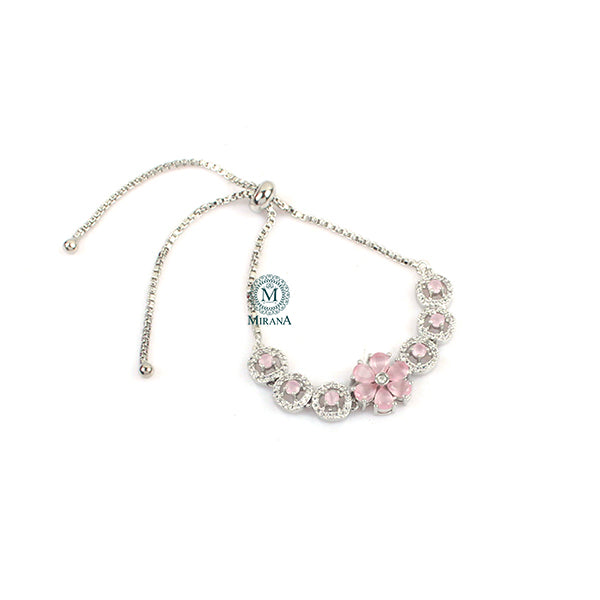 Rylie Pastel Pink CZ Designer Bracelet