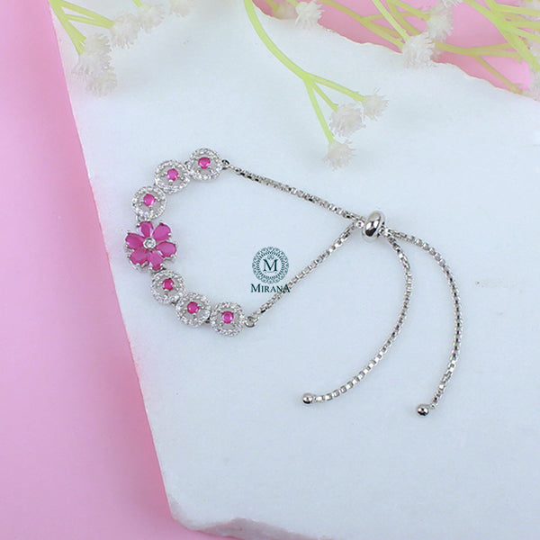 Rylie Ruby CZ Designer Bracelet
