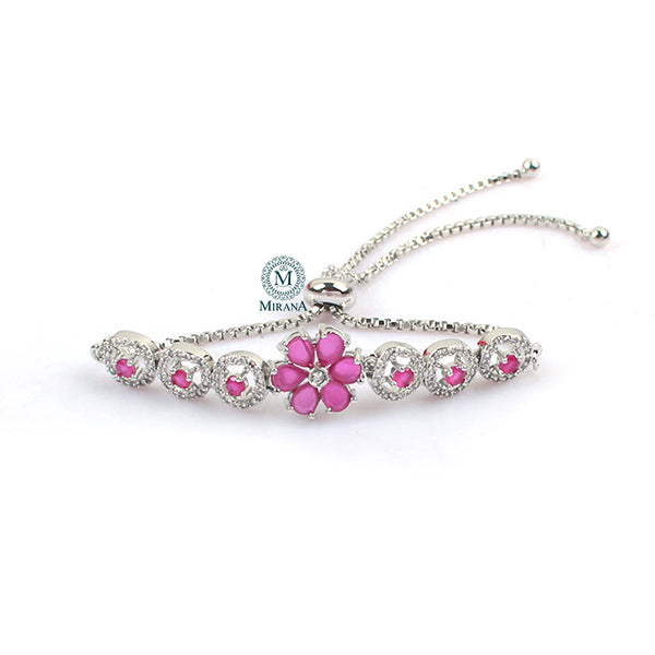 Rylie Ruby CZ Designer Bracelet