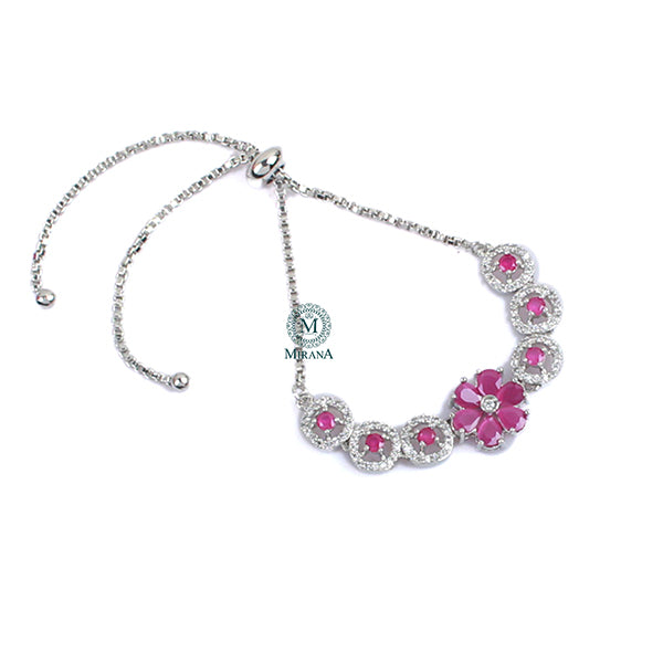 Rylie Ruby CZ Designer Bracelet