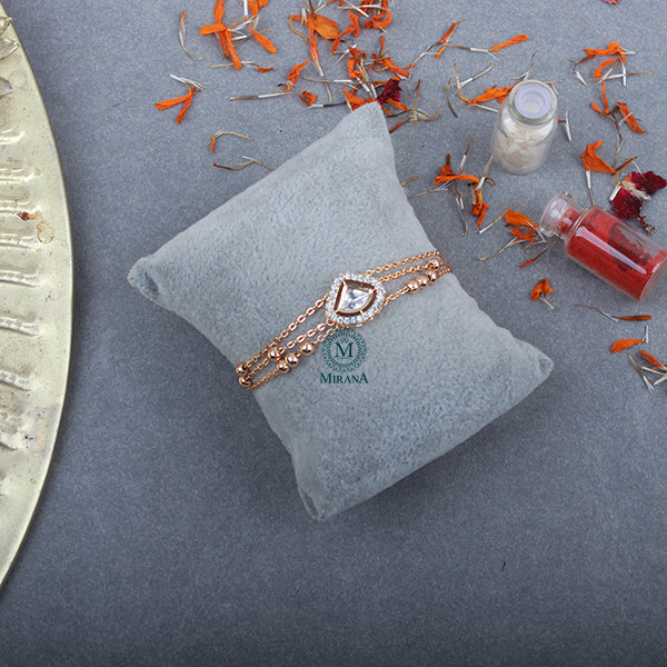 Tejas Polki Rakhi Designer Bracelet