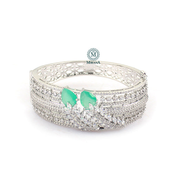 Riley Mint Blue CZ Designer Bracelet