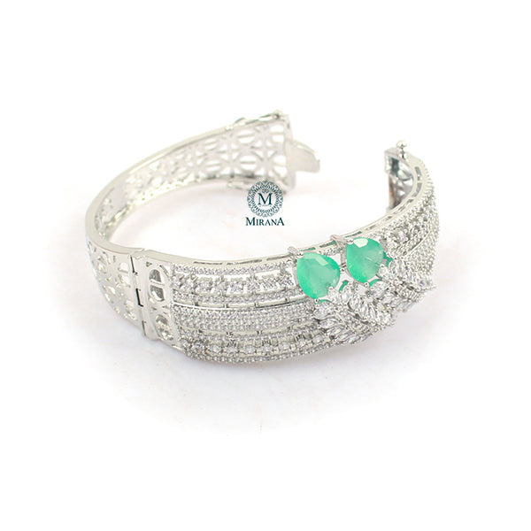 Riley Mint Blue CZ Designer Bracelet