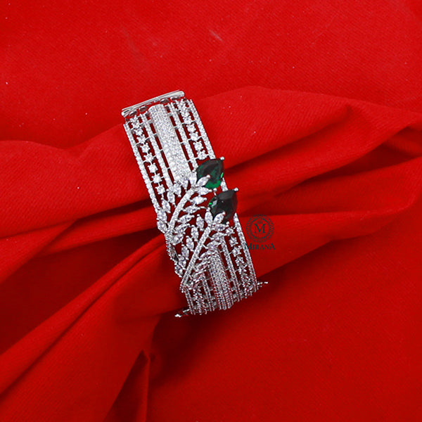 Riley Emerald Green CZ Designer Bracelet