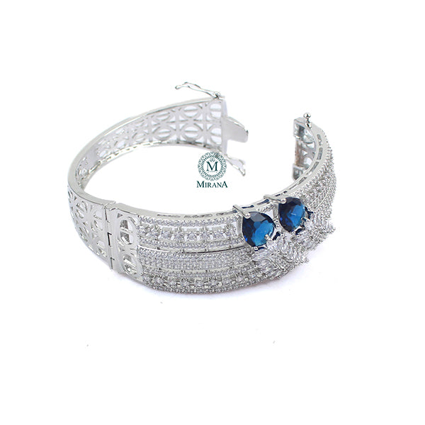 Riley Sapphire Blue CZ Designer Bracelet
