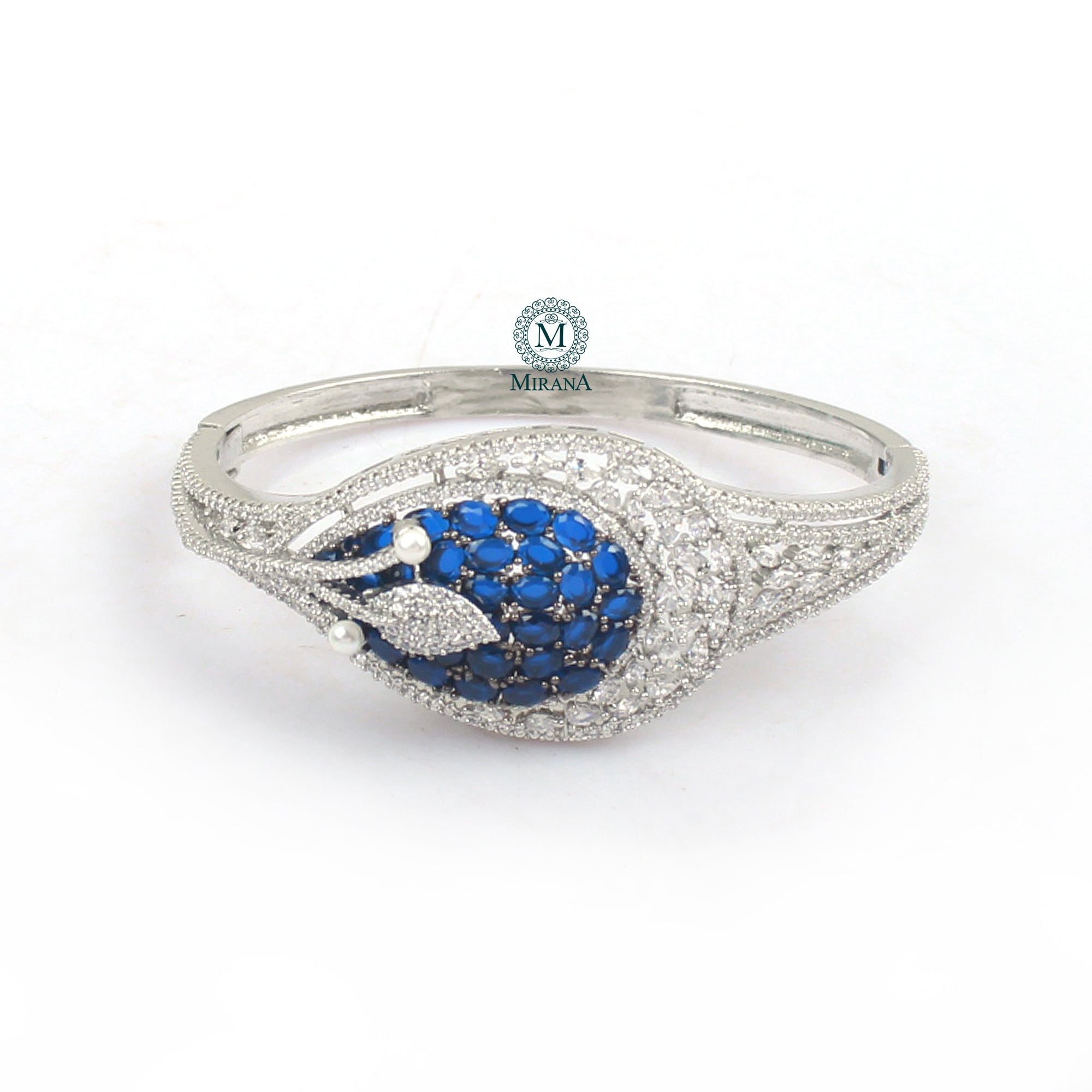 Hailey Sapphire Blue CZ Designer Bracelet