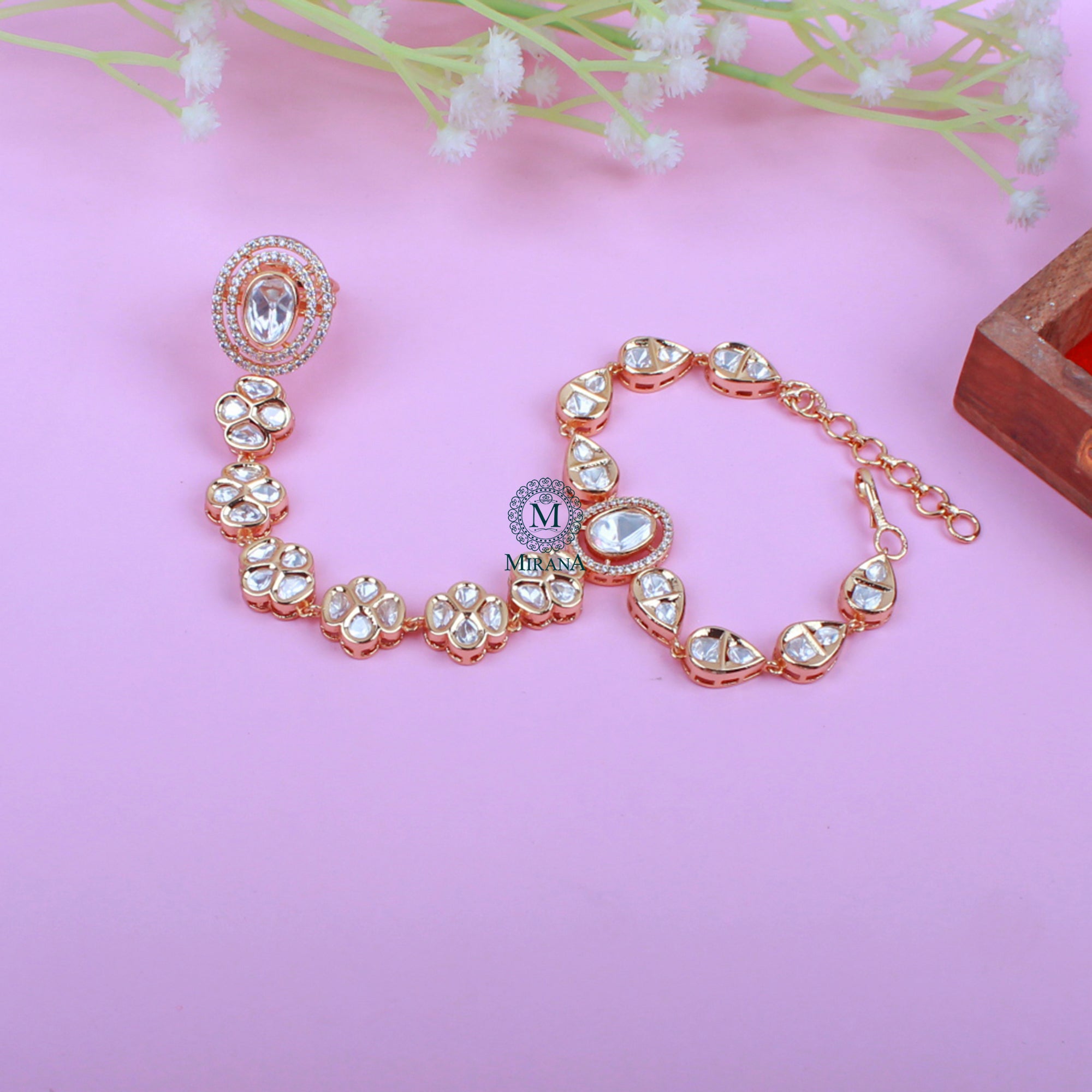 Radha Polki Designer Hathphool