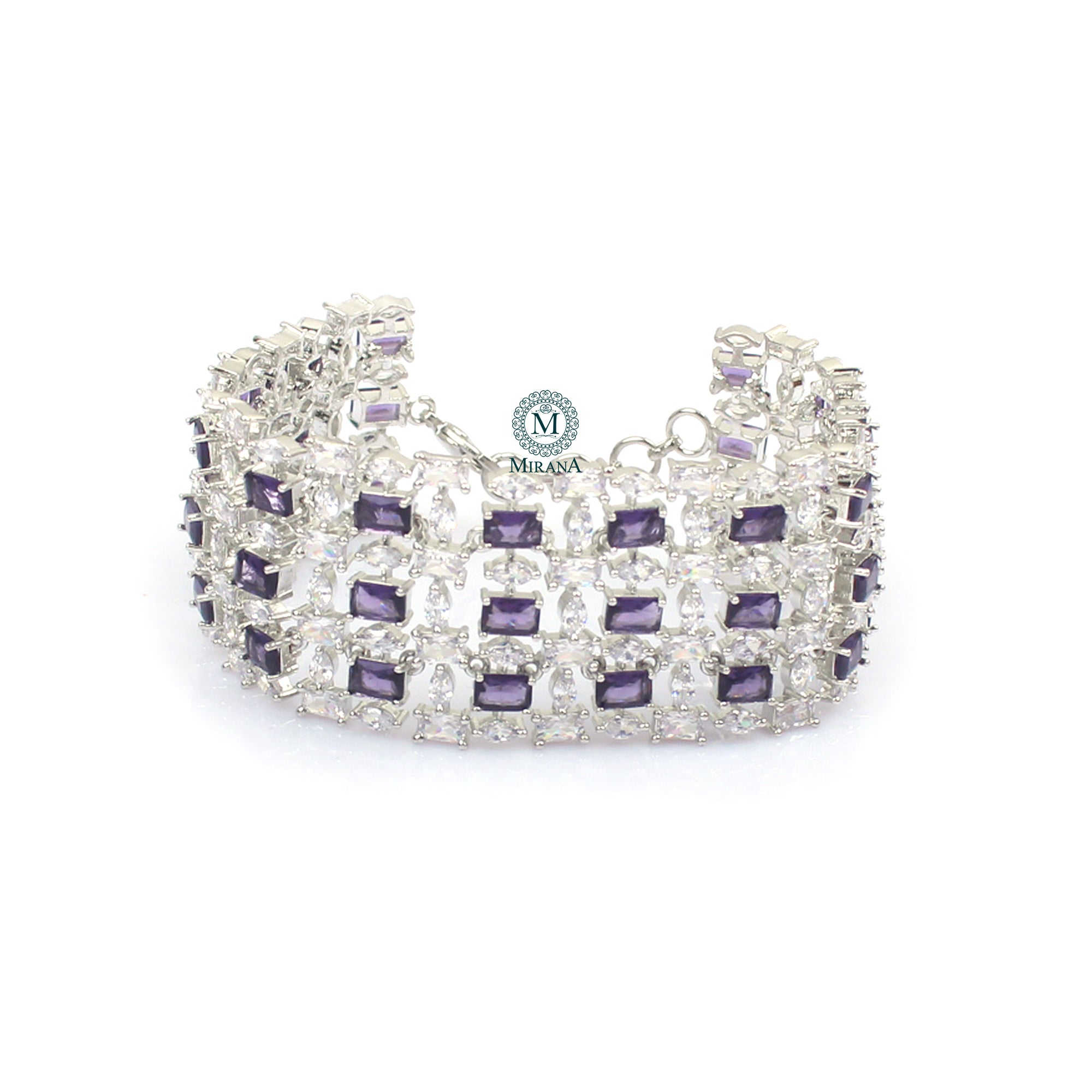 Olivia Lavender CZ Designer Bracelet