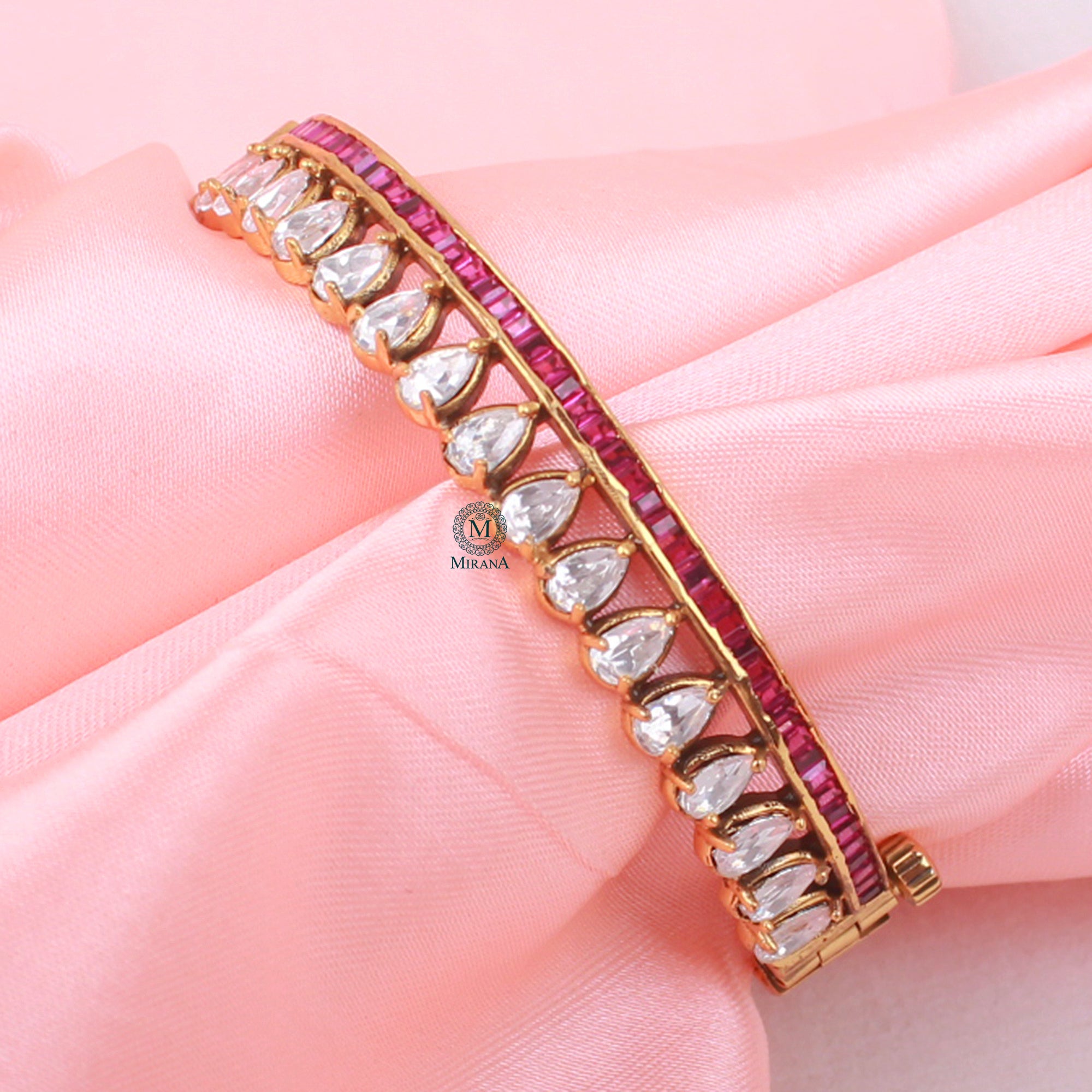 Sampriti Ruby Polki Designer Bracelet