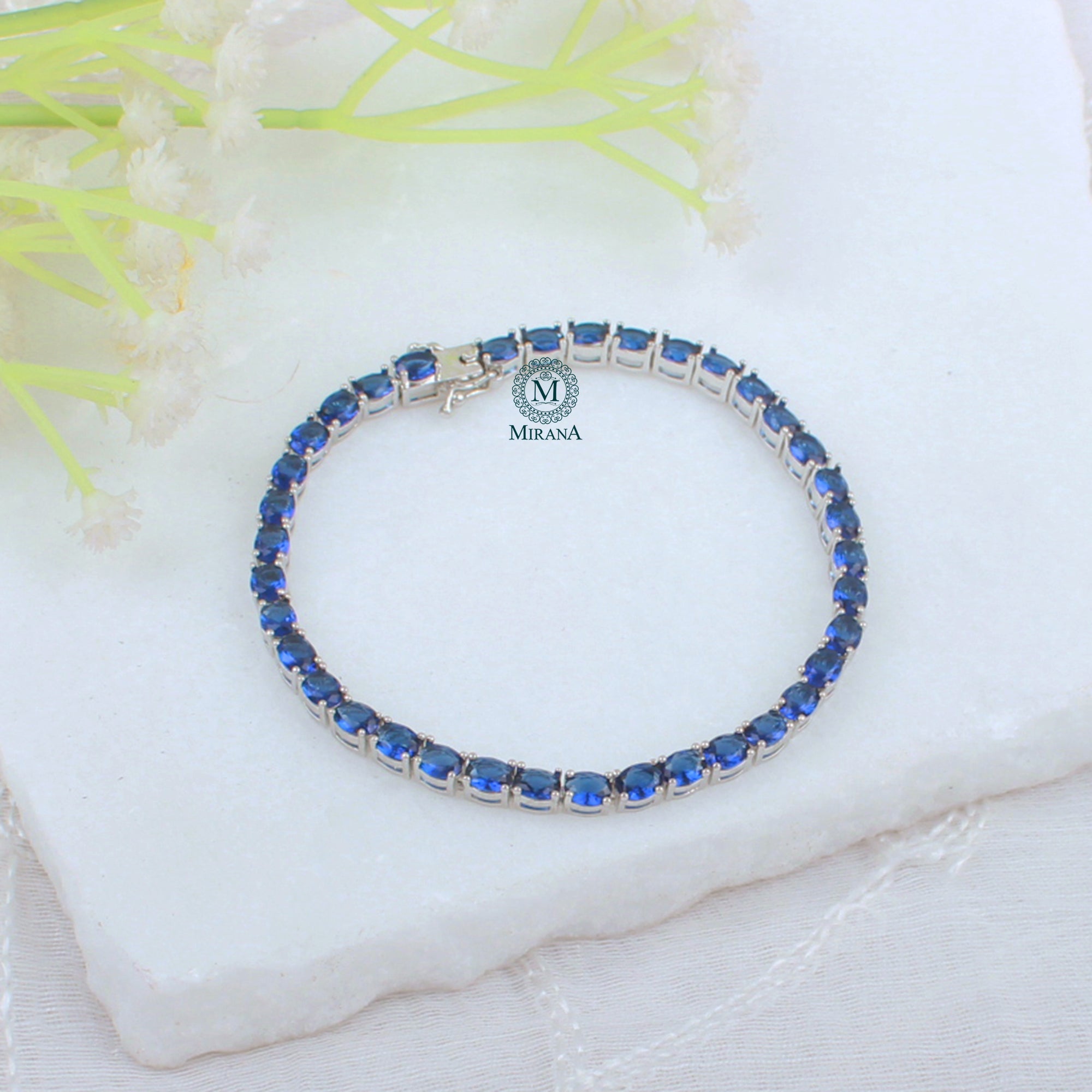 Christy Sapphire Blue CZ Designer Bracelet