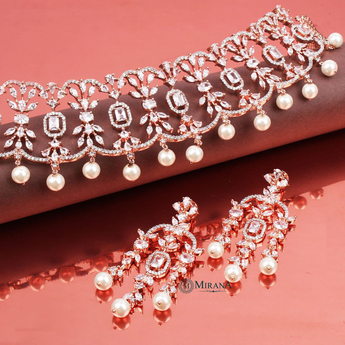 CZ Octo Square Choker Set