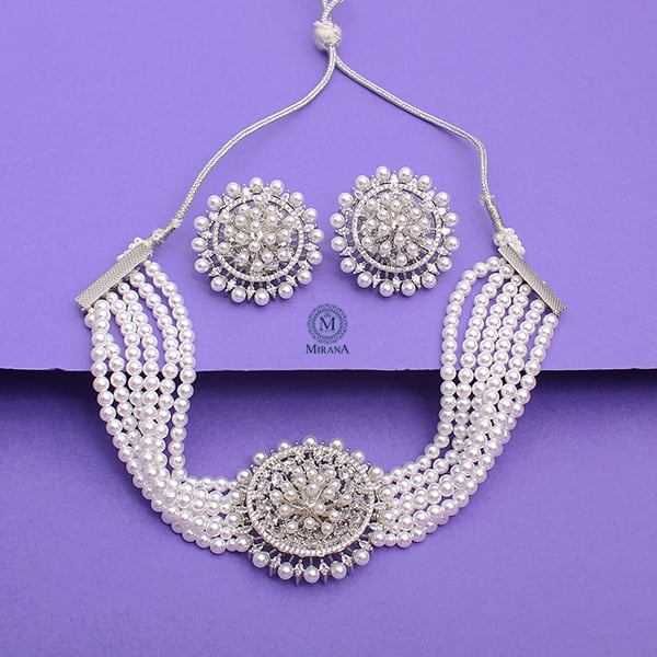 Austin Pearl Shine Choker Set